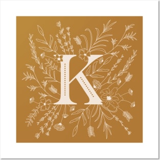 Botanical Letter K (Yellow Mustard) Posters and Art